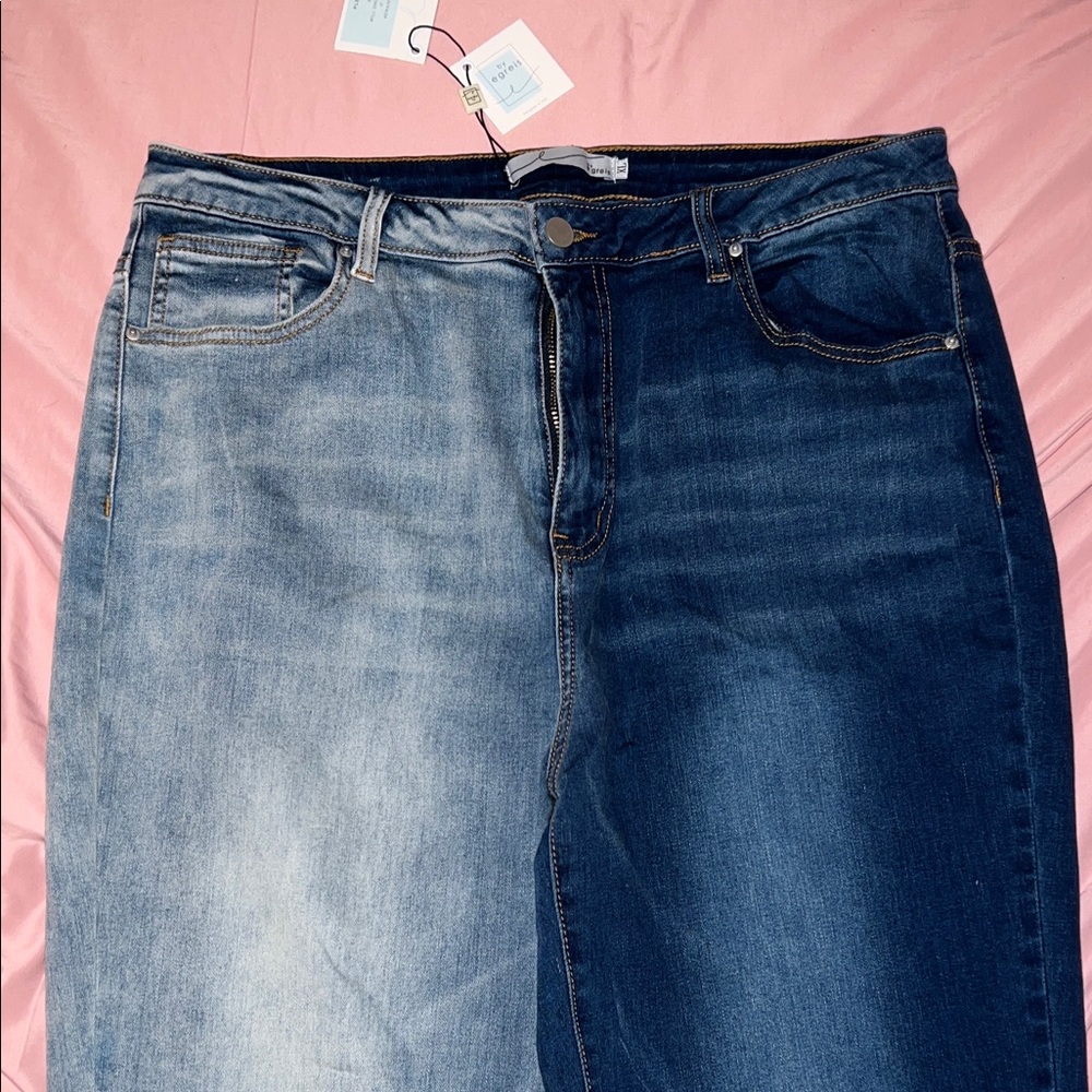 Two-Tone Blue Women's Jeans
